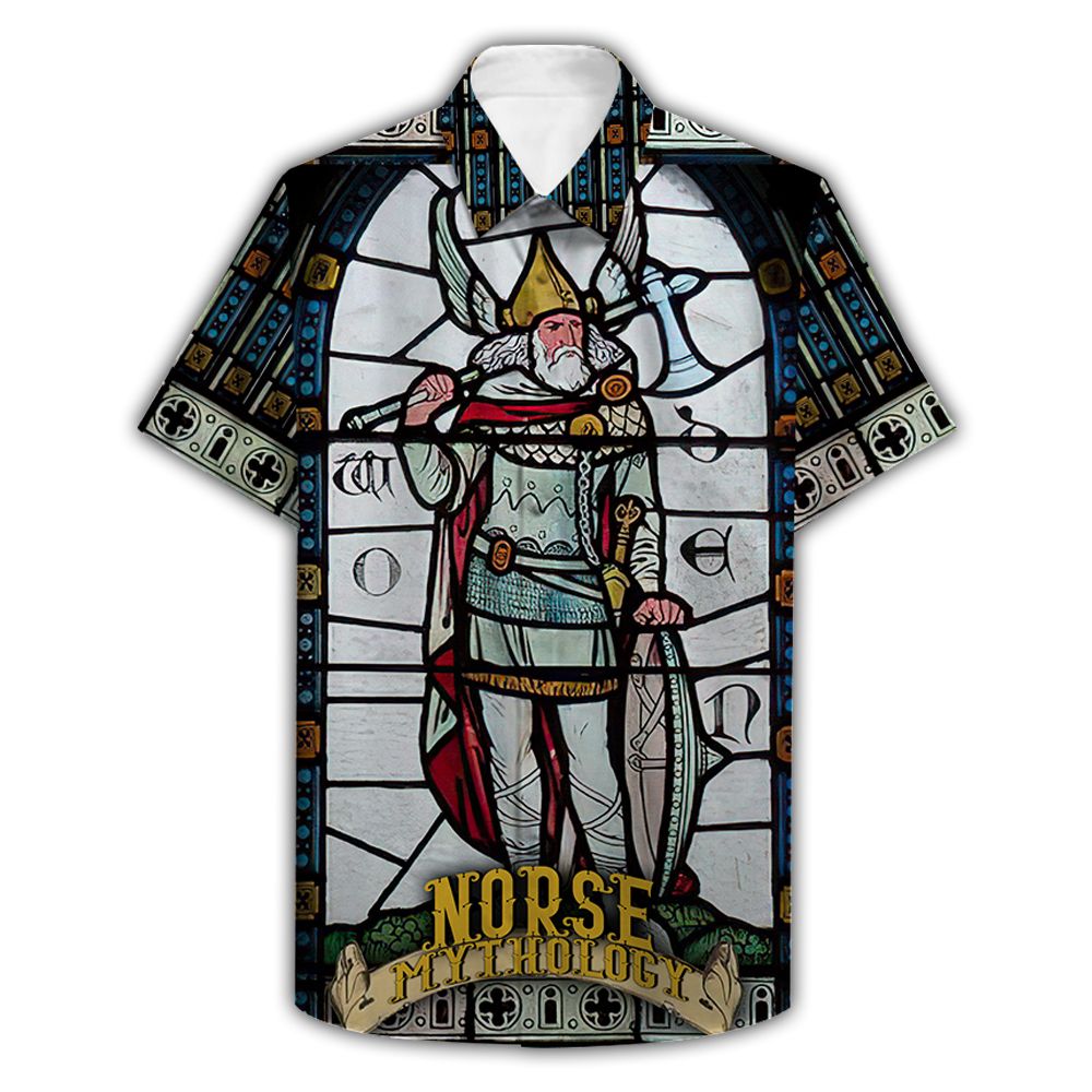 Odin Stained Glasses Hawaiian Shirt Vk013G