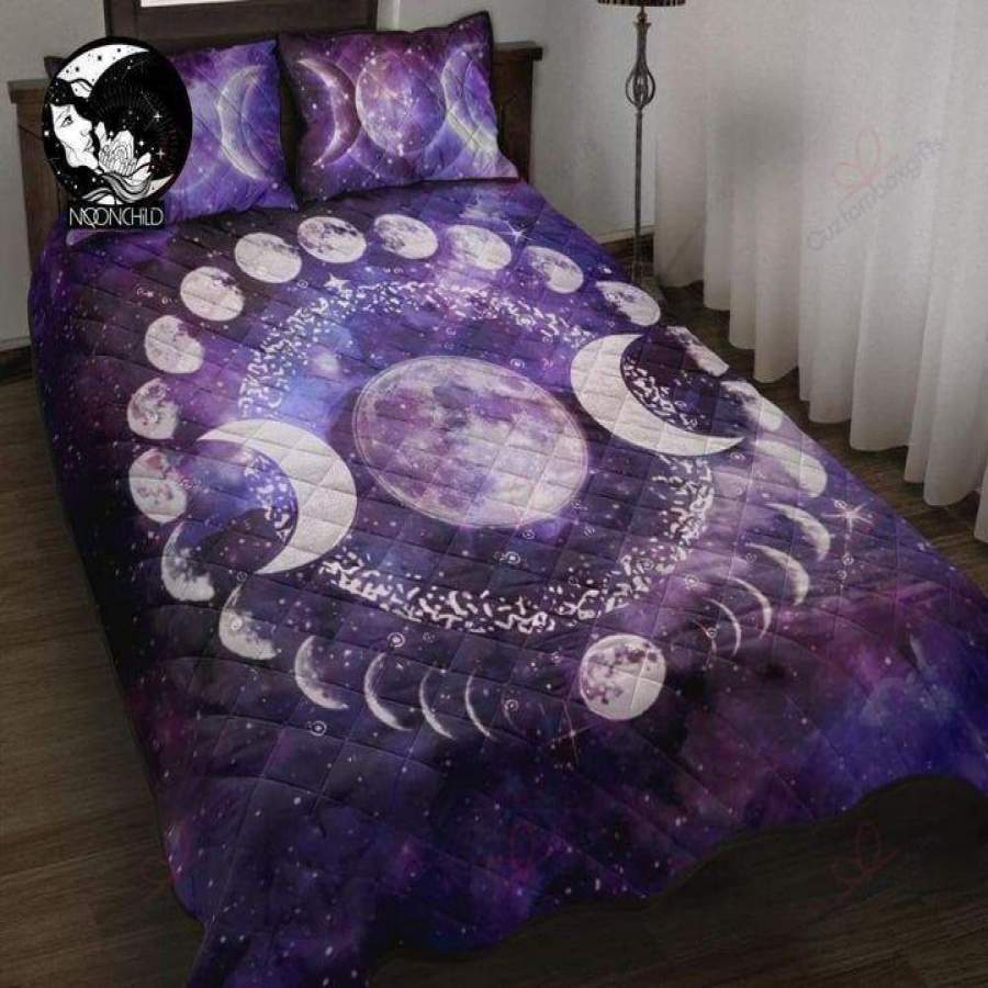 Wicca Moon Quilt Bedding Set By ML