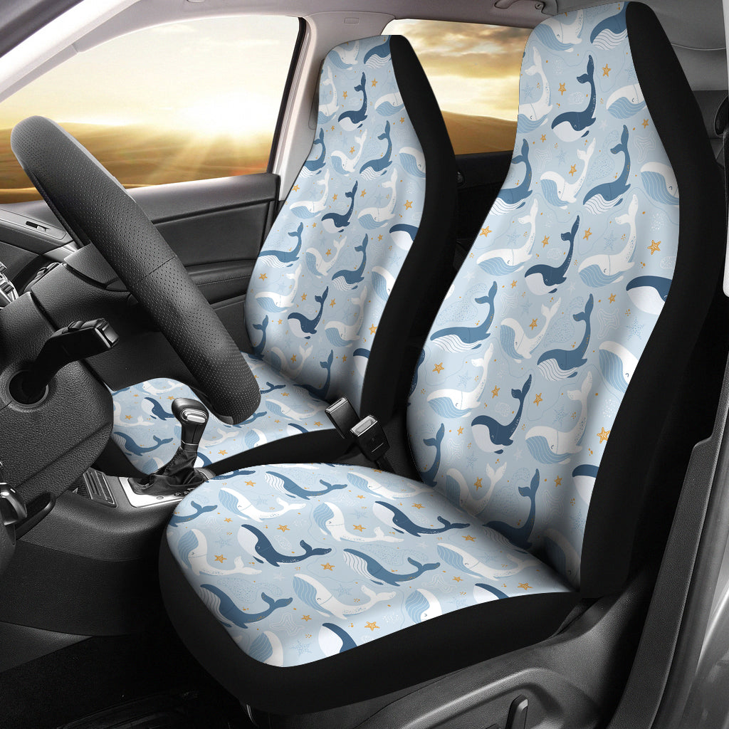 Whale Print Design Lks305 Car Seat Covers