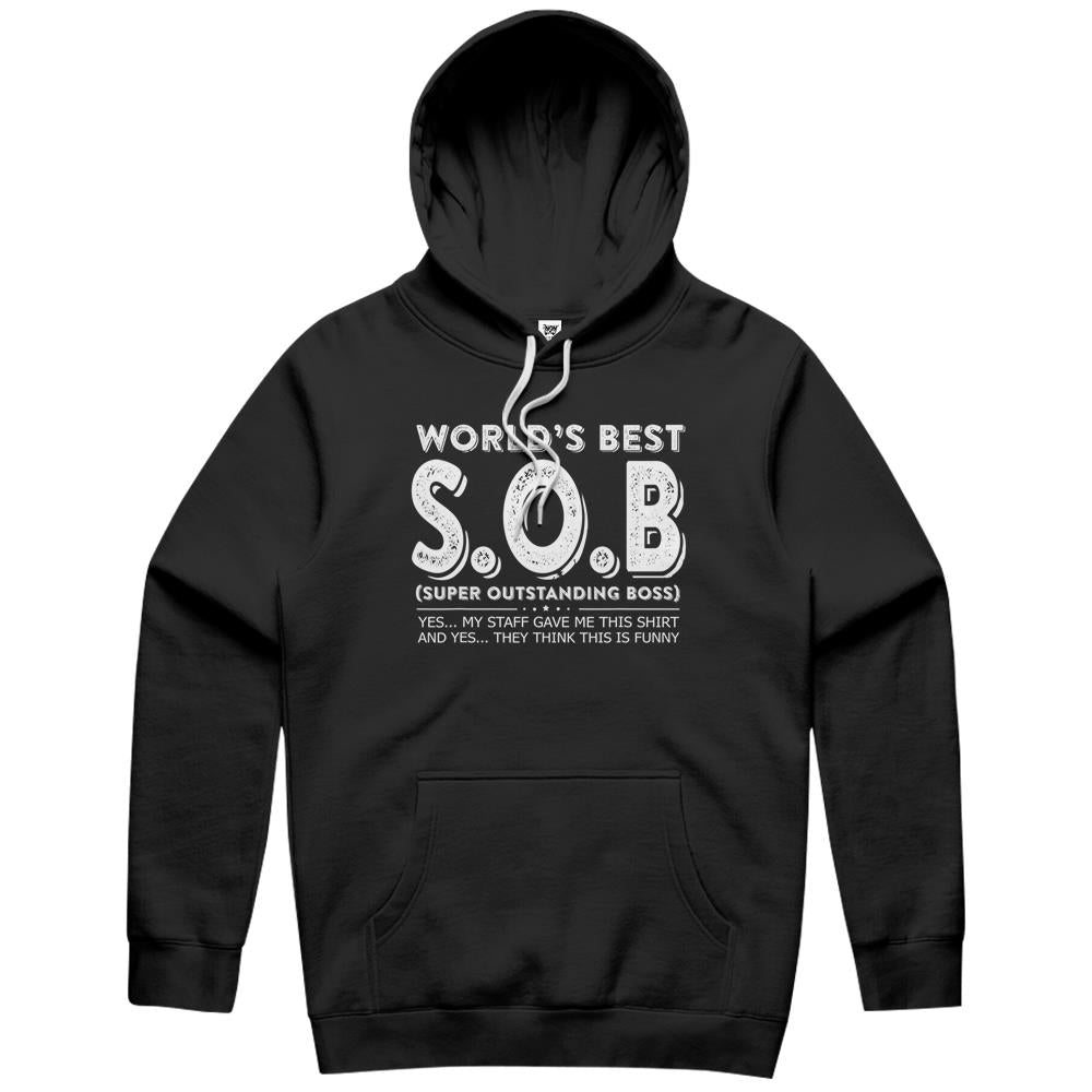 World’S Best S.O.B Super Outstanding Boss Funny Colleague Hoodie