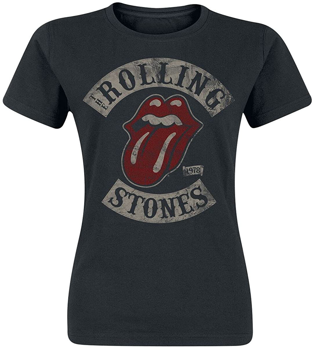 The Rolling Stones 1978 Frauen T-Shirt Schwarz Band-Merch, Bands