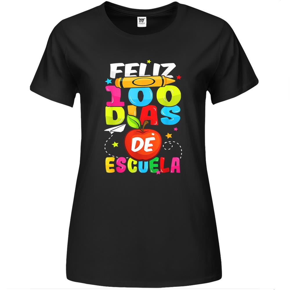 Feliz 100 Dias De Escuela Spanish Happy 100Th Day Of School Premium Womens T Shirts