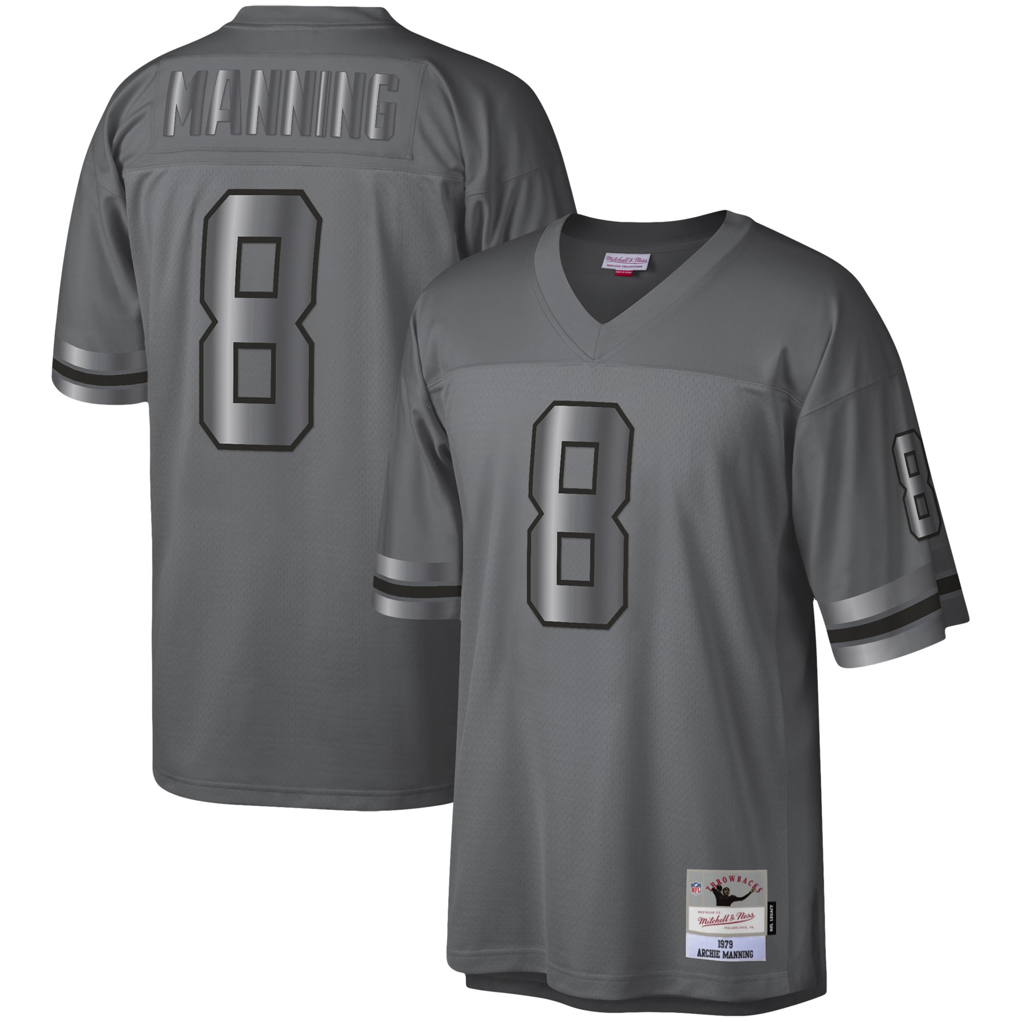 Archie Manning New Orleans Saints Mitchell & Ness 1979 Retired Player Metal Legacy Jersey – Charcoal NFL