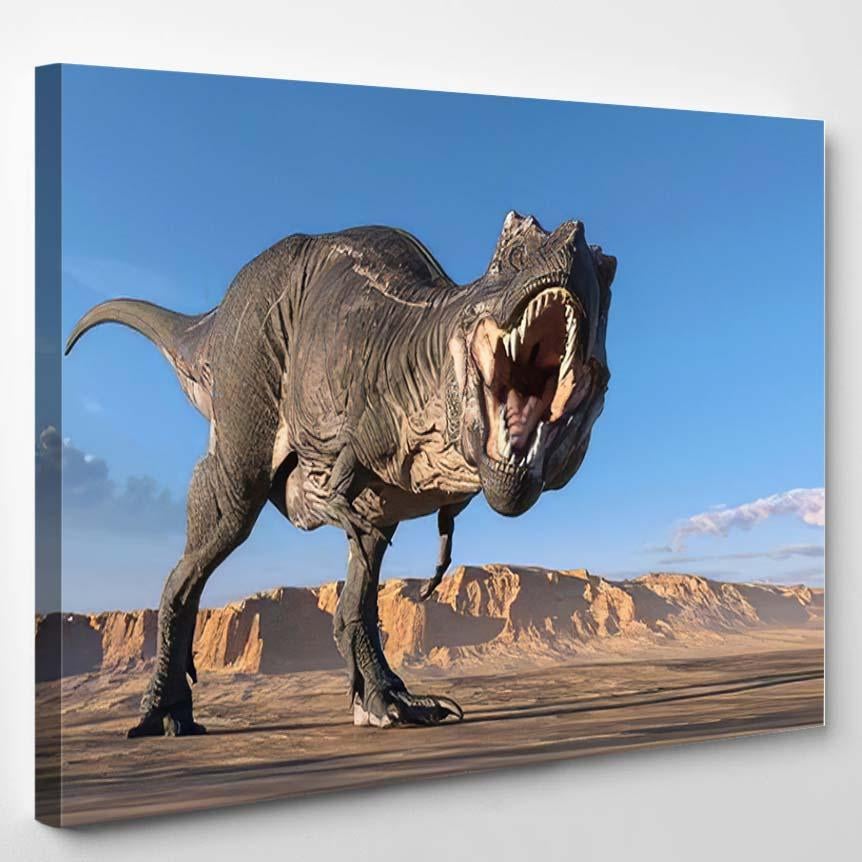 Tyrannosaurus This Dinosaur Very Useful Graphic – Dinosaur Animals Canvas Print