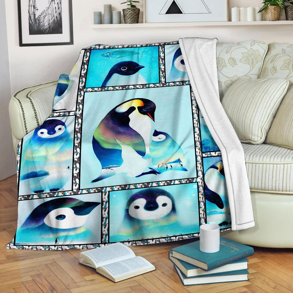 Penguin Family Fleece Blanket – Quilt Blanket