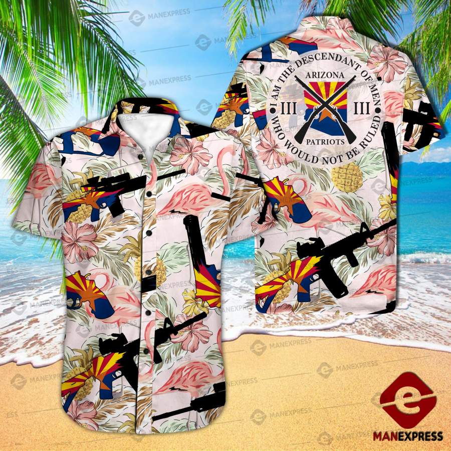 Mtp Arizona United Patriot Three Percenter Hawaiian Shirt Ant Ha64311