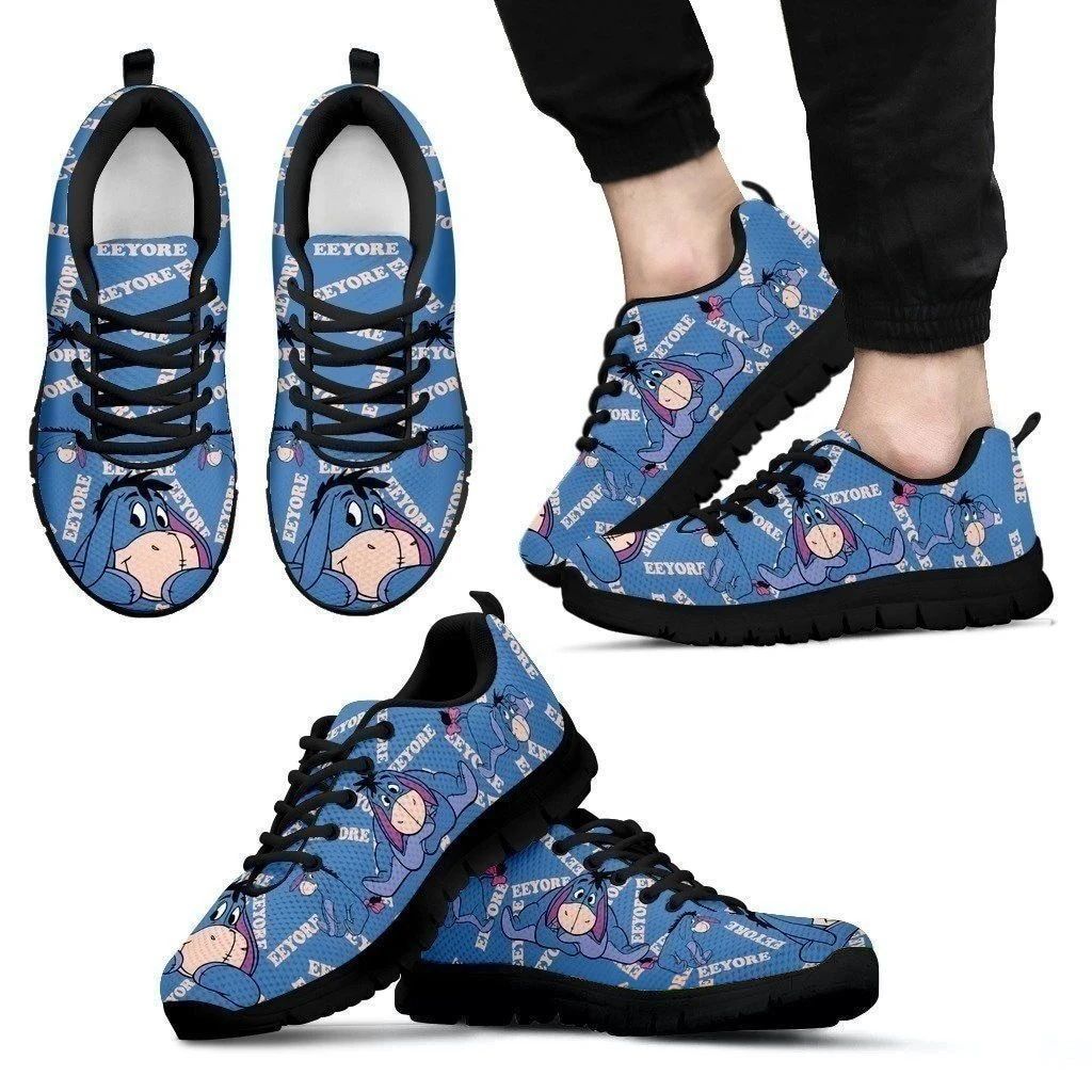 Eeyore Winnie The Pooh Sneakers Fan Cartoon Gift  Fly Sneakers Va95