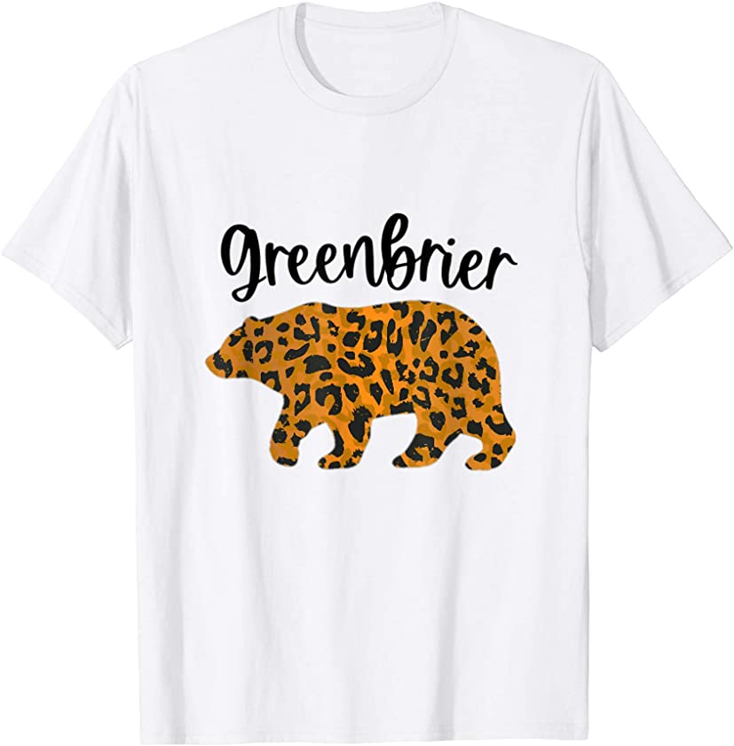 Greenbrier Tennessee Leopard Print Bear Southern Mountains T-Shirt