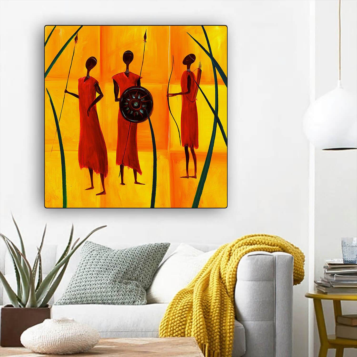 African American Canvas Art Cute African American Woman African American Framed Art Afrocentric Home Decor BPS51878