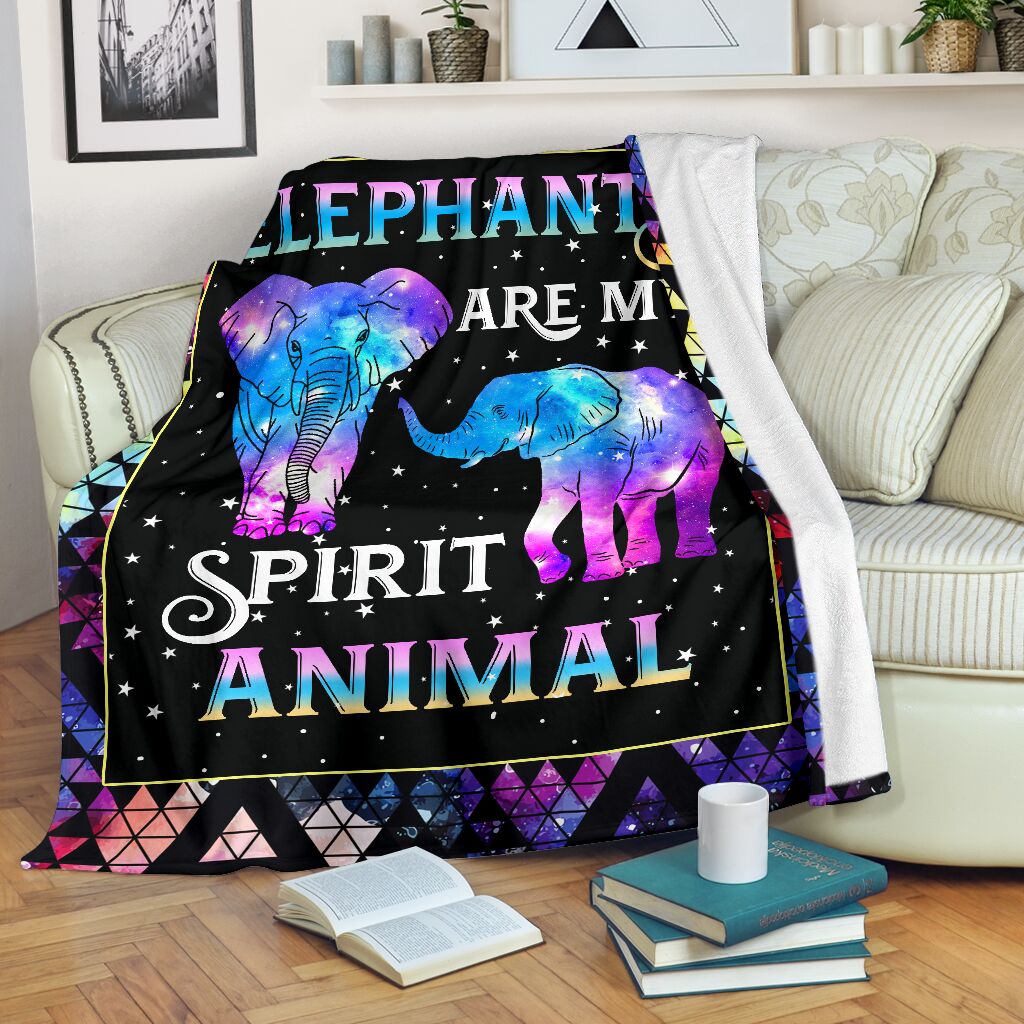 Elephants Are My Spirit Animal Flecee Fleece Blanket – Quilt Blanket