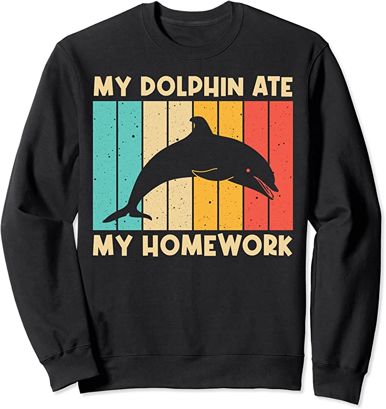 Cool Dolphin For Kids Boys Dolphins Beluga Whale Sea Animal Sweatshirt