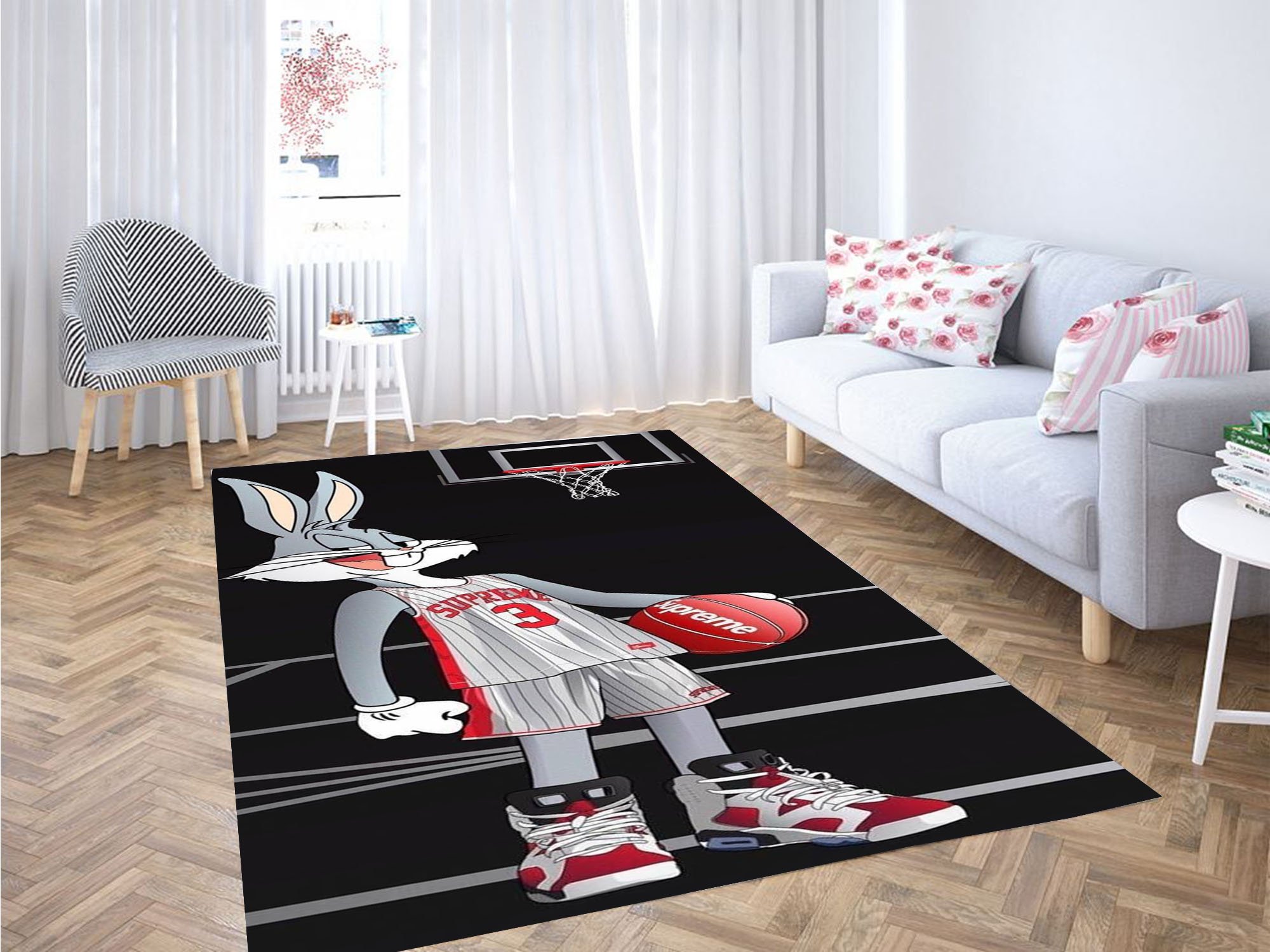 rabbit basketball carpet rugs