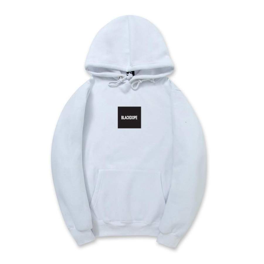 Autumn Winter Hip Hop Fashion Streetwear Skateboard Boy Justin Bieber Kanye West Hoodie Men Blackdope Black Dope Brand Print Letter Cotton White Hoodie