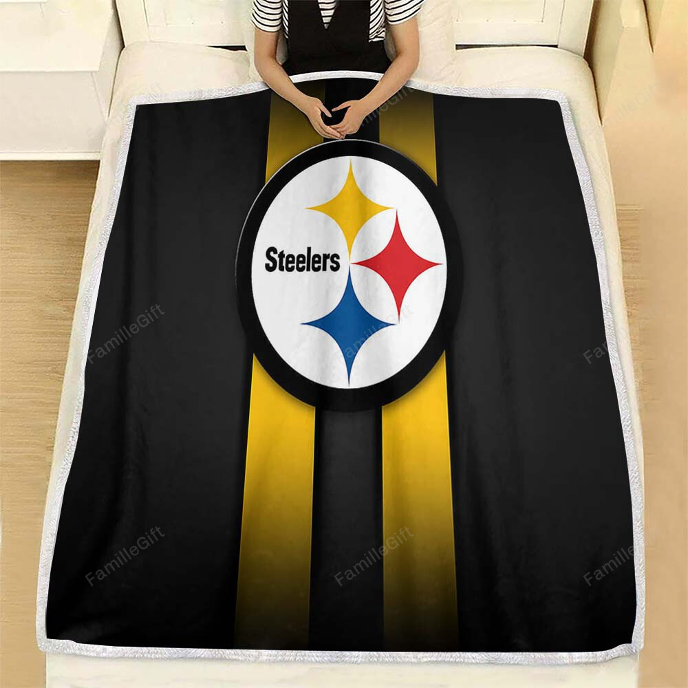 Pittsburgh Steelers Fleece Blanket - Football Soft Blanket, Warm Blanket Fashion24Hs