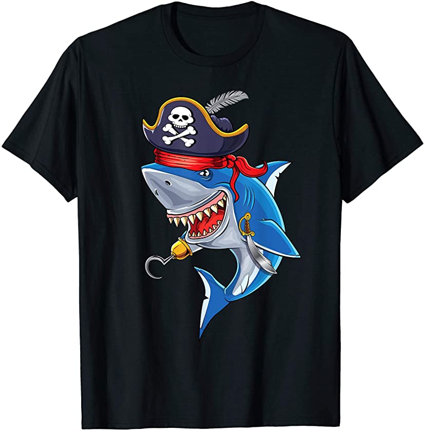 Shark Pirate Shirt Halloween Costume Trick or Treating Gifts