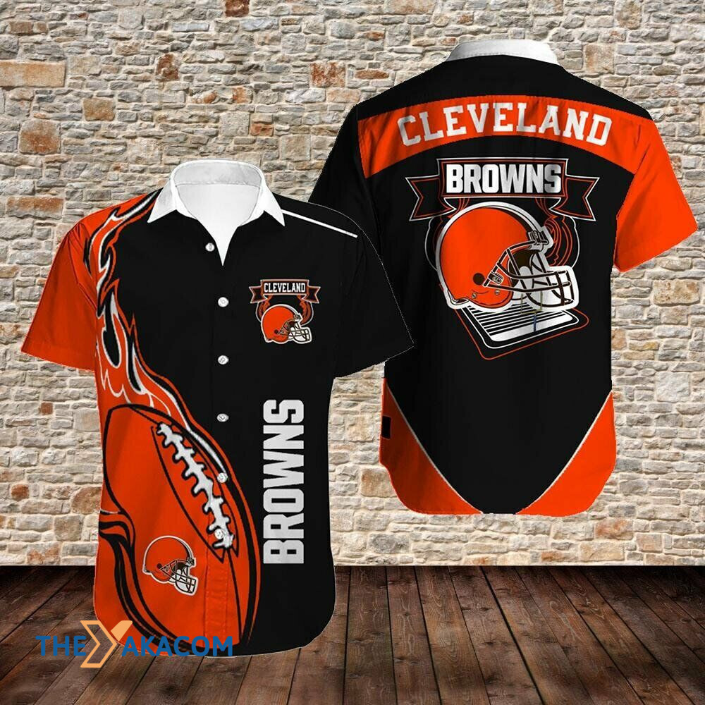 Cleveland Browns Pigskin Gift For Fan Nfl Short Sleeve Hawaii Shirt Ha32417