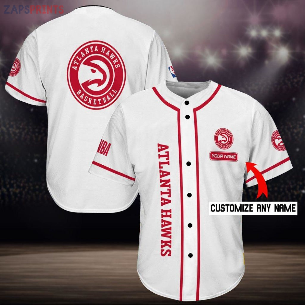 Atlanta Hawks Personalized Baseball Jersey Shirt 104