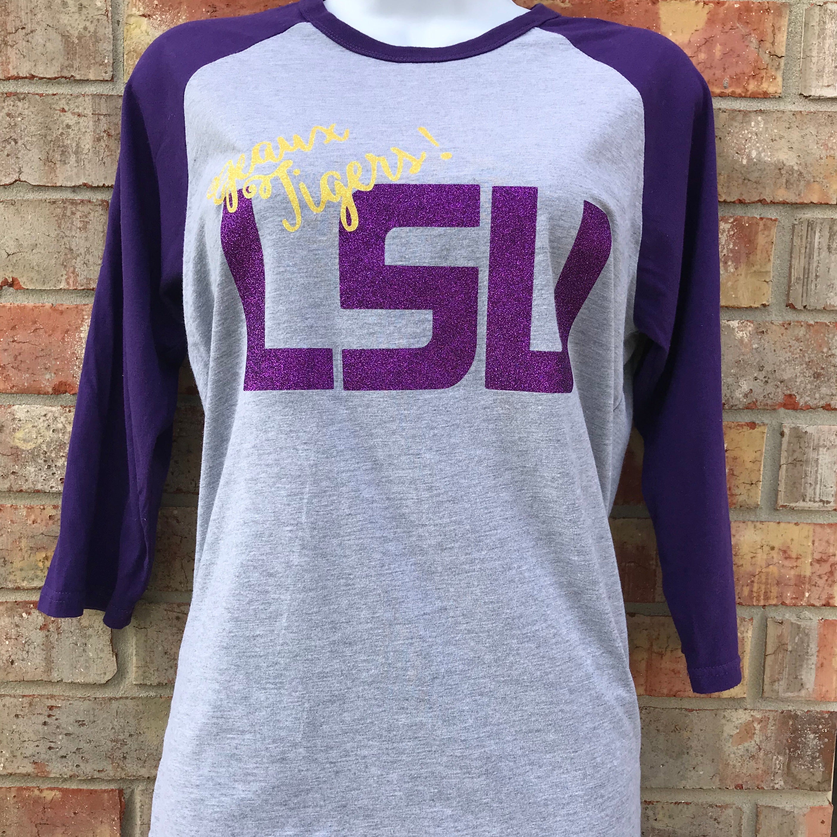 Lsu Geaux Tigers Raglan T-Shirt