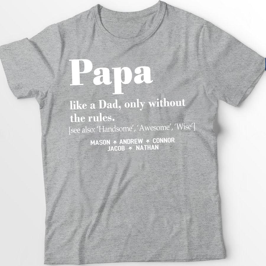 Define- Papa Personalized Tshirt