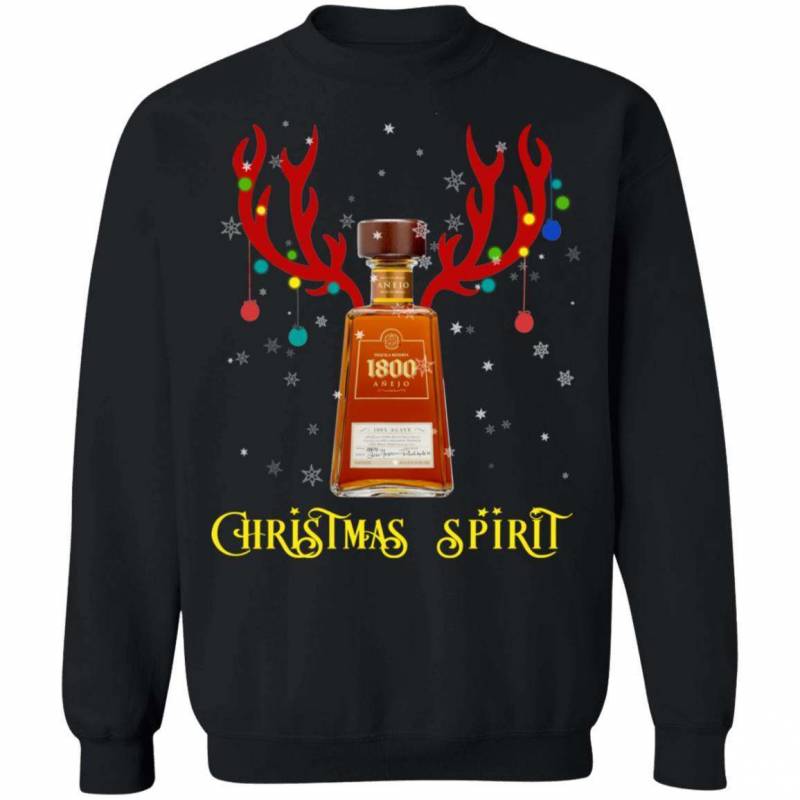 Xmas Sweater 1800 Christmas Spirit Tequila Reindeer Sweatshirt HA