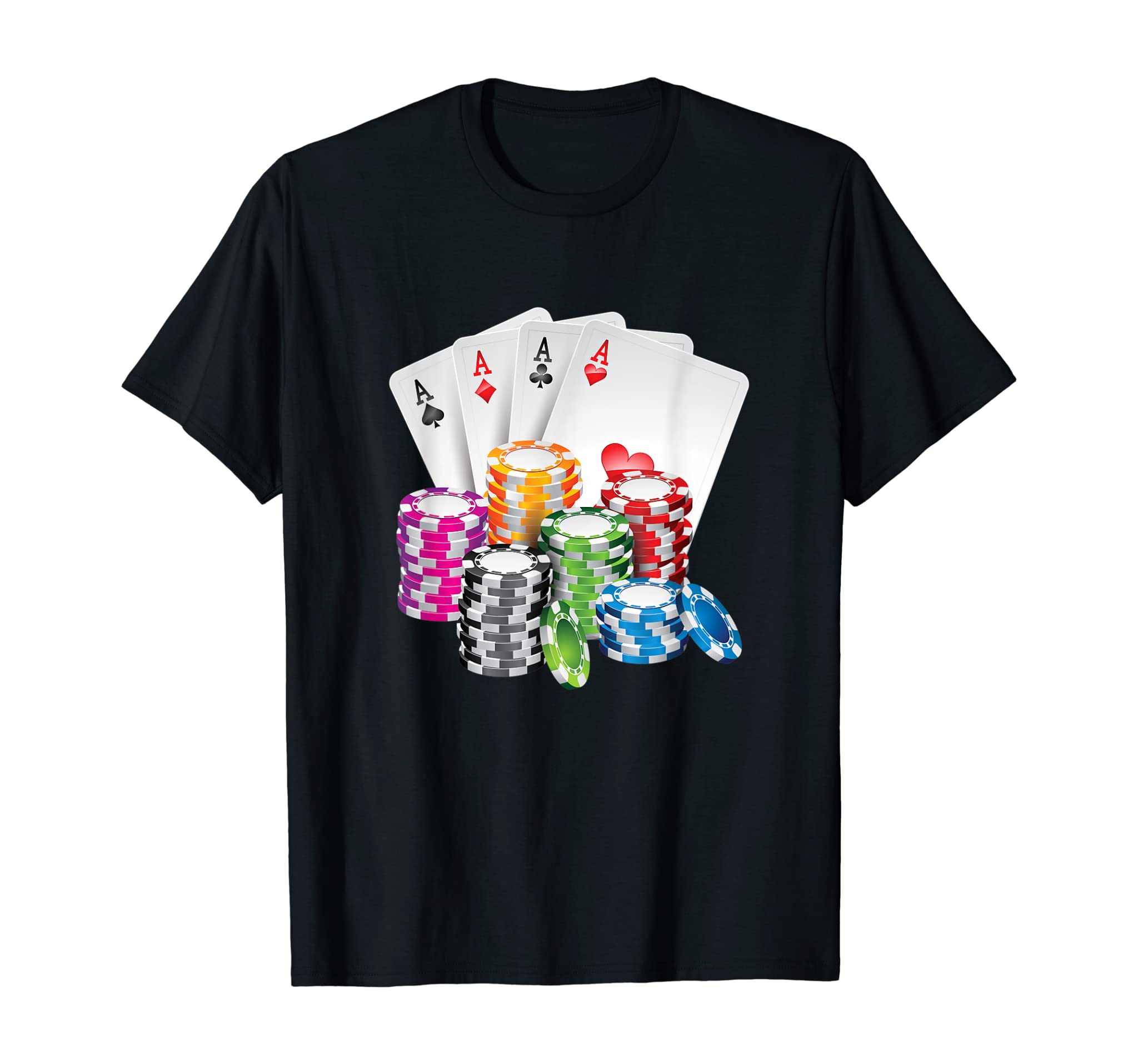 Poker King Queen Card Casino Chip Gambling T-Shirt