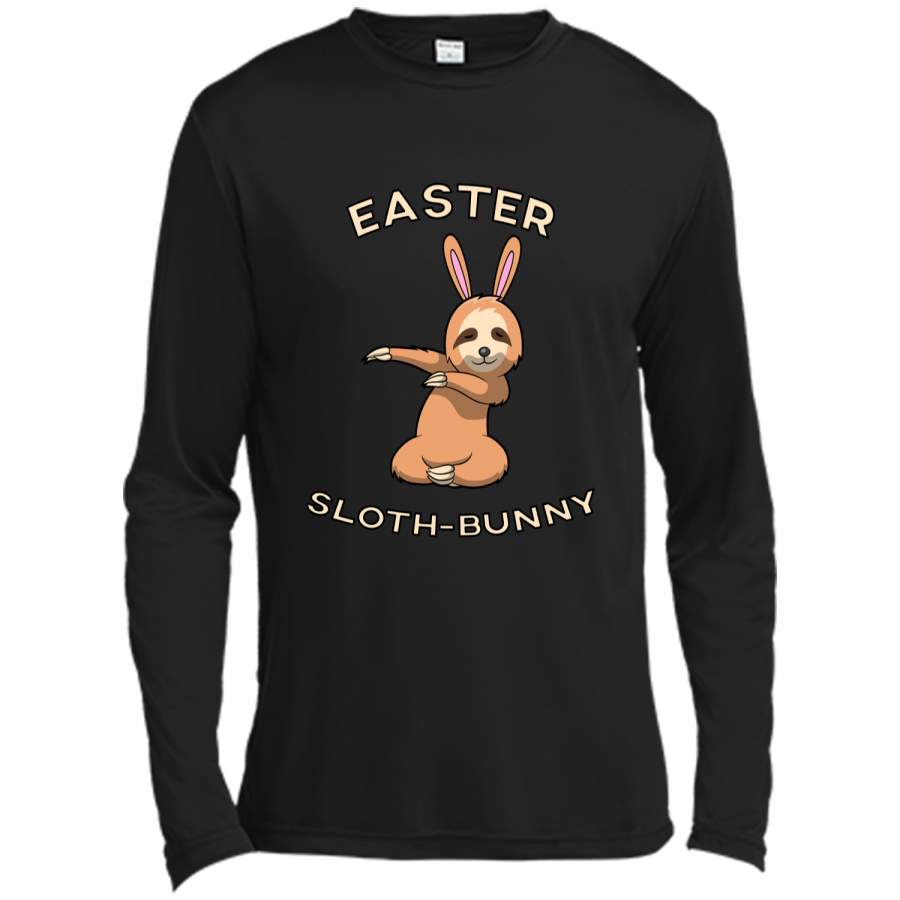 Dabbing Easter Bunny Shirt Boys Girls Sloth-Bunny T-shirt Long Sleeve Moisture Absorbing Shirt