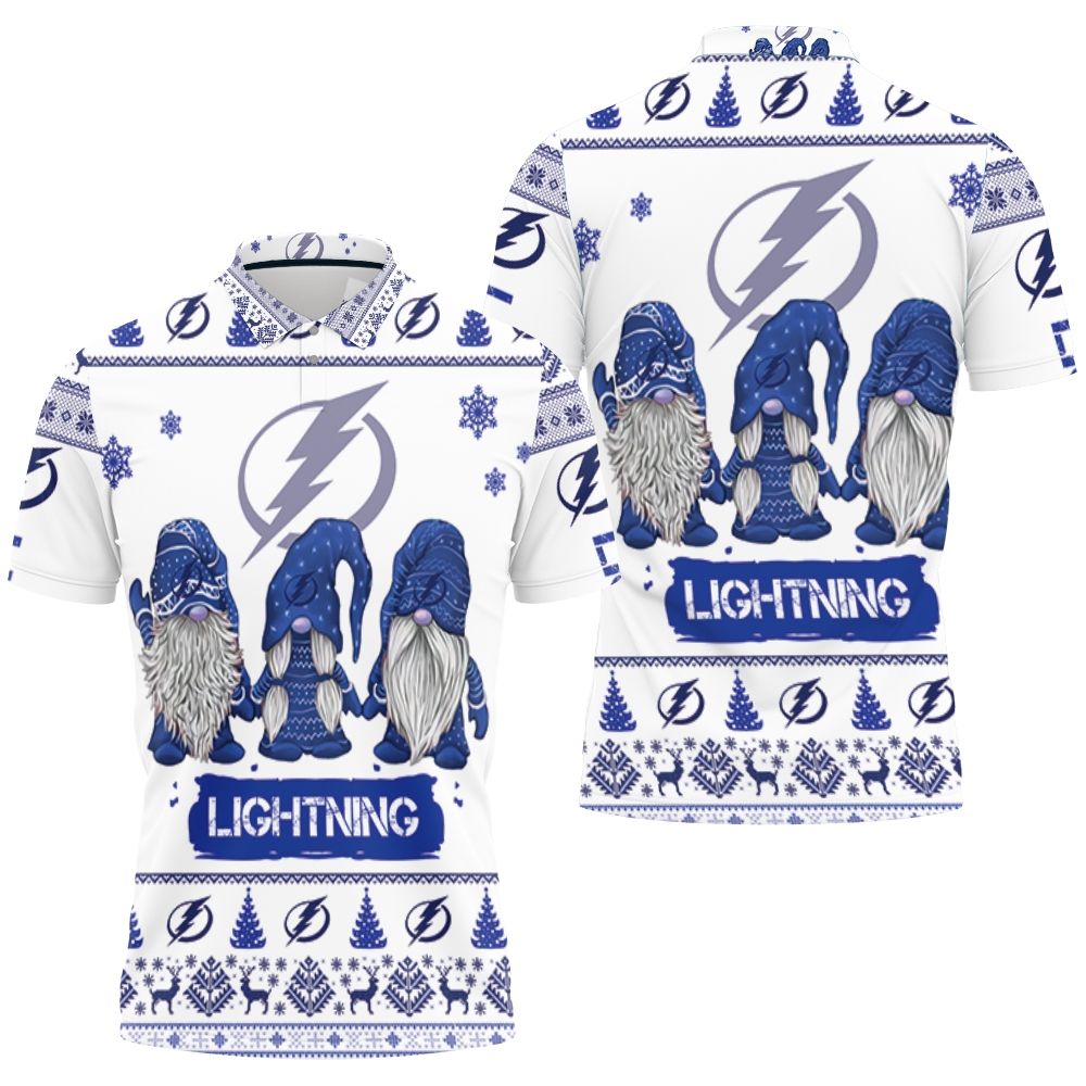 Christmas Gnomes Tampa Bay Lightning Ugly Sweatshirt Christmas 3D Polo shirt