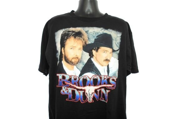 1996 Brooks Dunn Vintage My Maria Era Borderline Album Promo Classic 90s Country Music Duo Concert Tour T Shirt