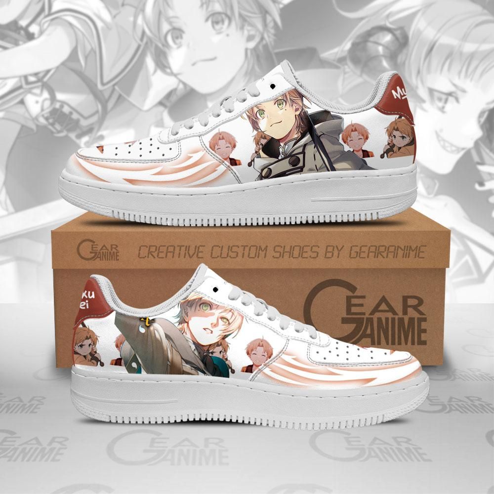Mushoku Tensei Rudeus Greyrat Air Force Shoes Sneakers Custom Anime