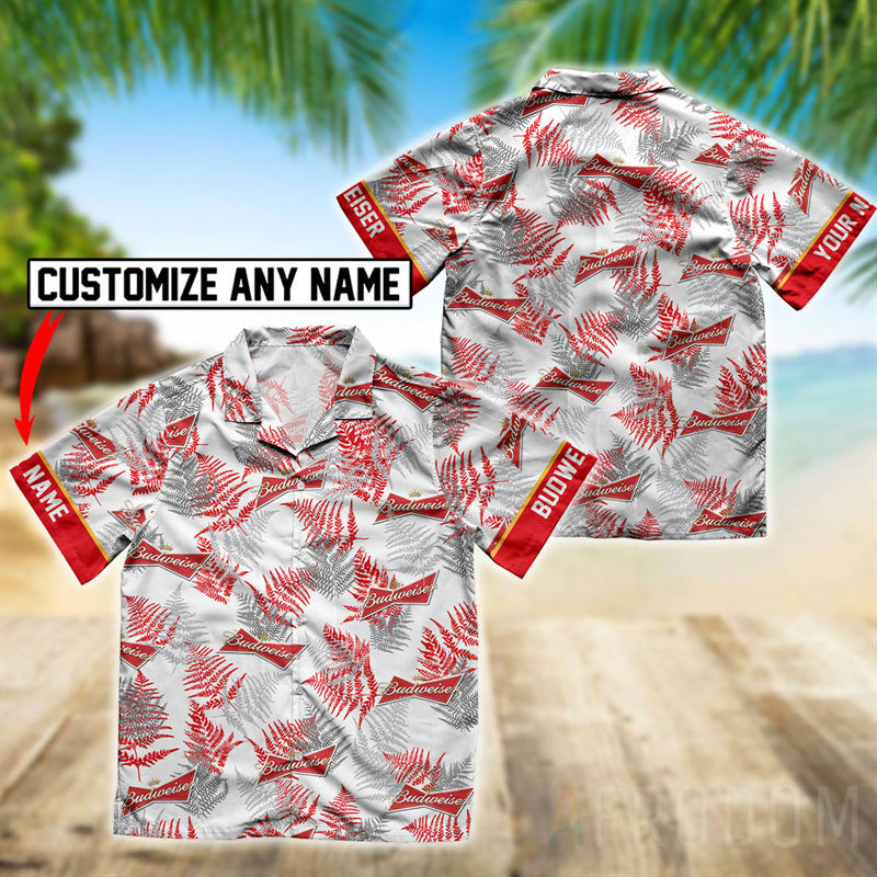 Custom Name Tropical Budweiser Hawaii Shirts For Men And Women Ha77477