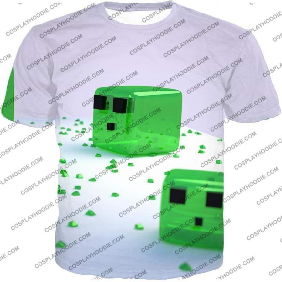 White Minecraft 47 T-Shirt Promo Slime