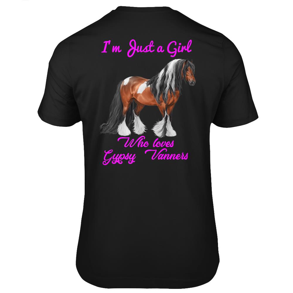 Gypsy Horses, Gypsy Vanners T Shirts Print On Back