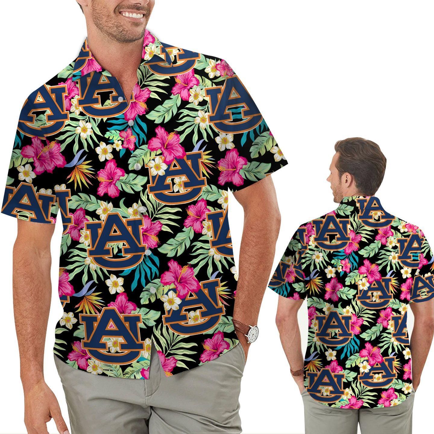 Auburn Tigers Hibiscus Hawaiian Shirt Edition