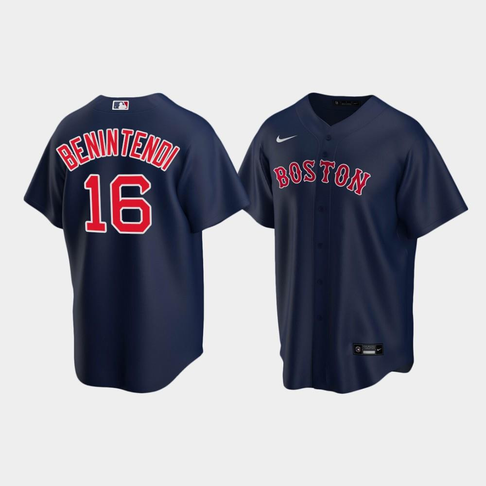 Youth Boston Red Sox 16 Andrew Benintendi Alternate Navy Jersey