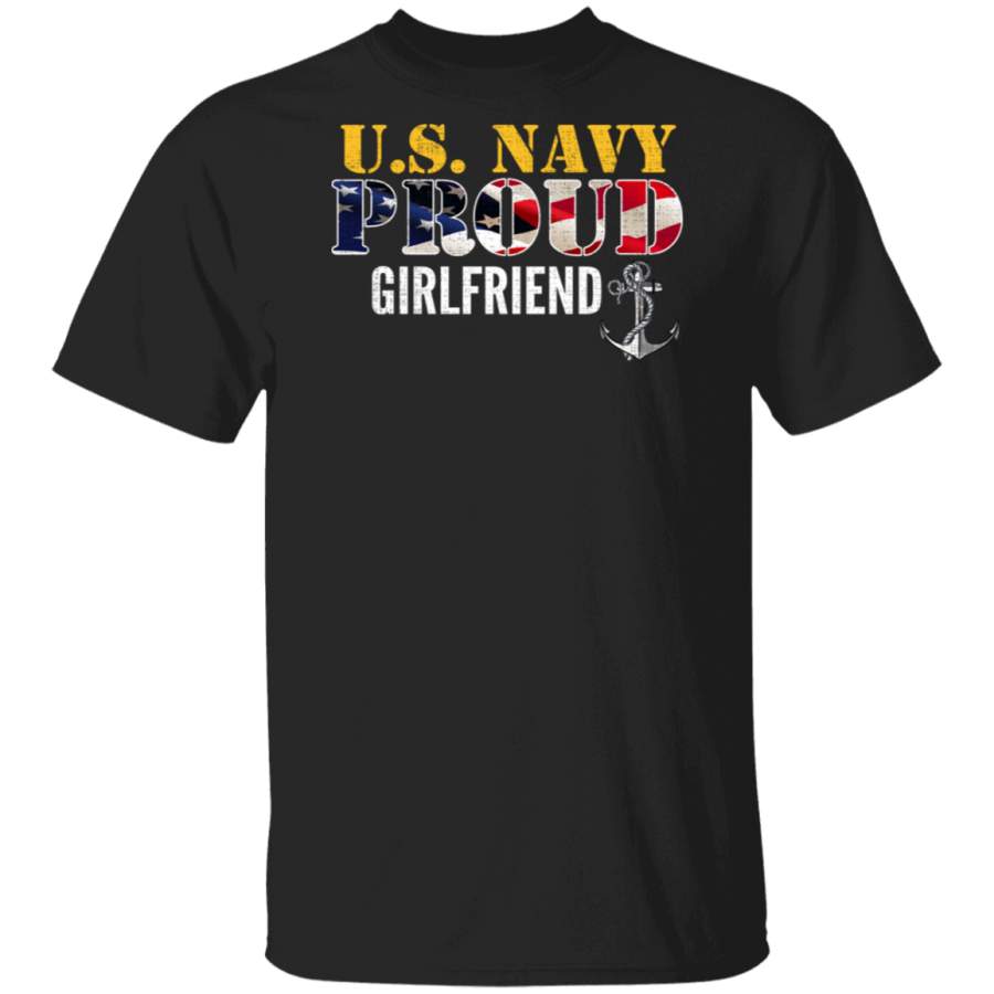 US Proud Girlfriend With American Flag Military Veteran Pullover Hoodie