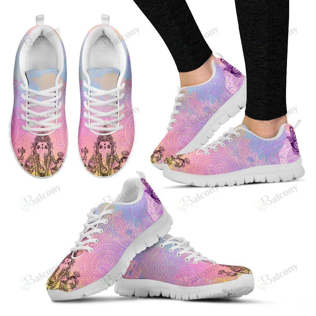 The Peaceful Elephant Womens Sneakers