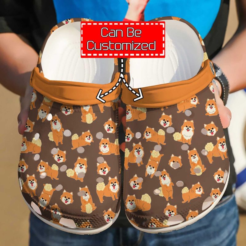 Dog – Personalized Pomeranian Pattern Clog Shoes For Men And Women