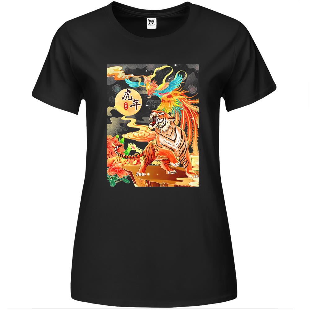 Chinese New Year Gift 2022 Tiger Asian Art Spring Festival Premium Womens T Shirts