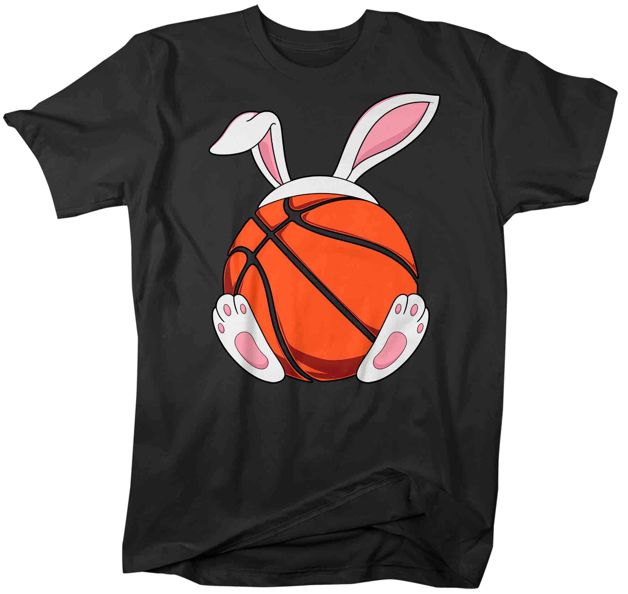 Men’S Funny Easter T Shirt Basketball Bunny Shirt Rabbit Ears Feet Basketball Coach Gym Teacher Tshirt Gift Easter Tee Unisex Man