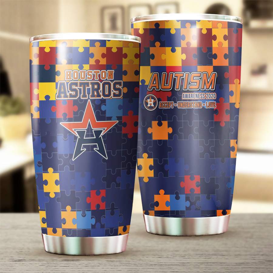 Houston Astros Stainless Steel Insulated Tumbler Cup, Houston Astros  Autism Father 039;S Day Gifts, Mother 039;S Day Giftweekly Outfits Brand