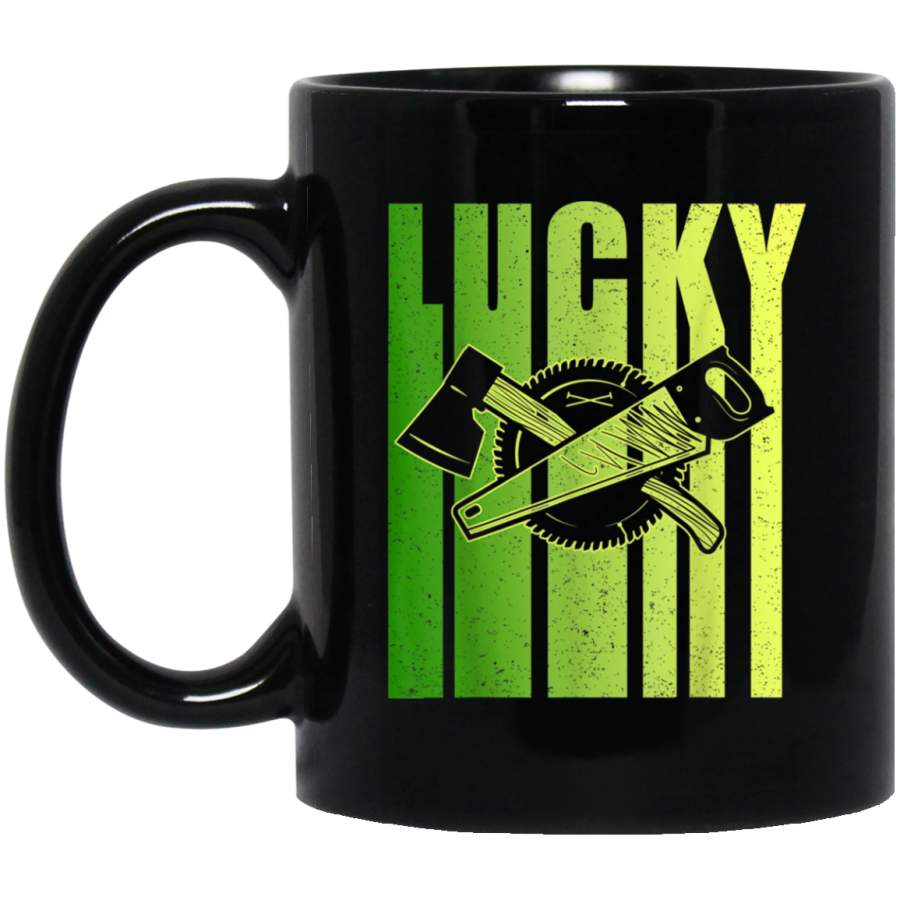 Funny Vintage Lucky Irish Carpenter St Patricks Day Gift Mug