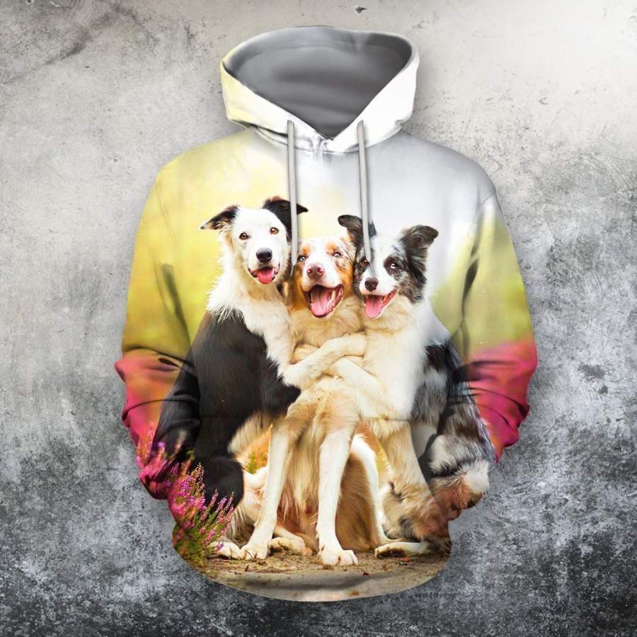 3D All Over Print Dog Zip Hoodie