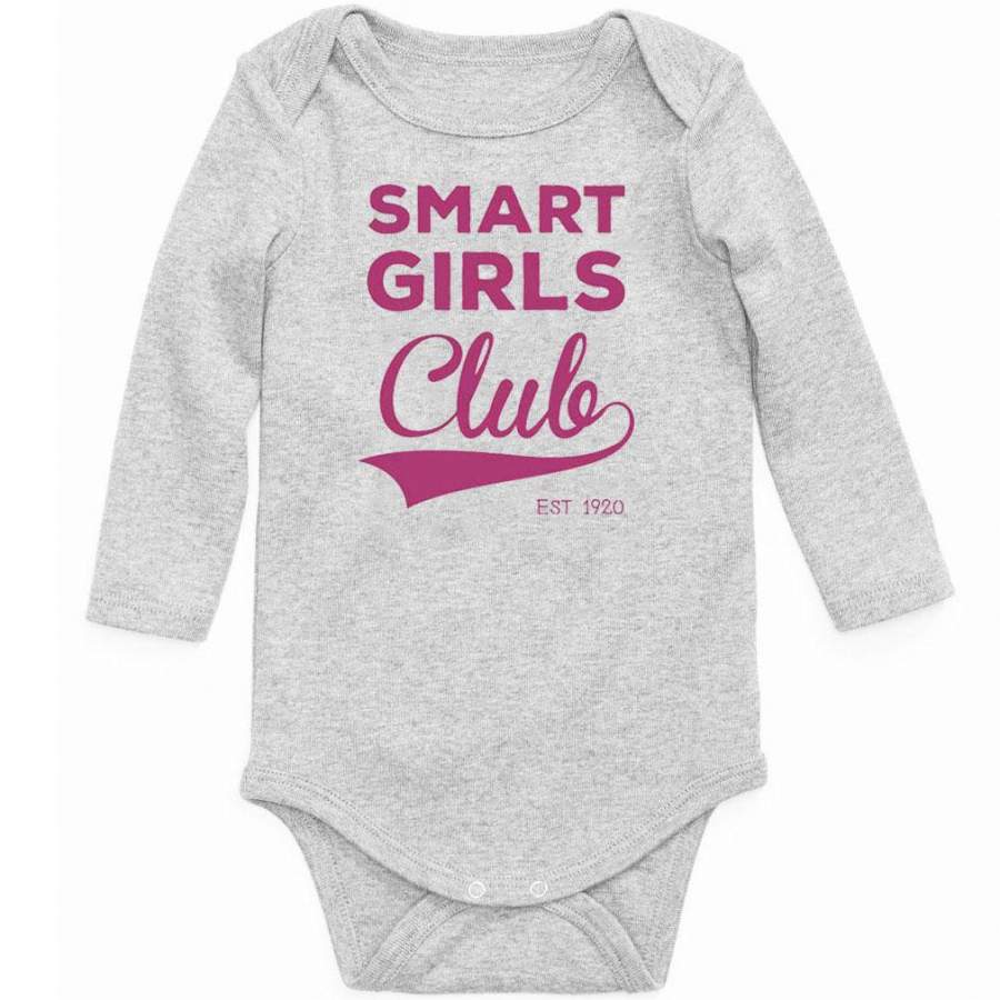 Smart Girls Club Long Sleeve Baby Onesie