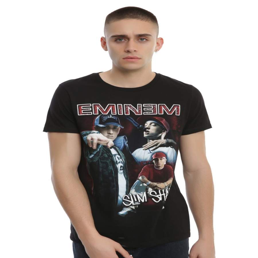 Fashion Men’s Summer T-shirt EMINEM SLIM SHADY POINTING T-SHIRT Men’s Personality T-shirt