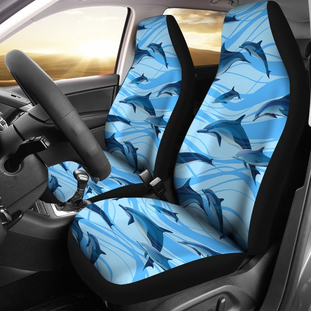 Blue Dolphin Car Seat Covers Set 2 Pc, Car Accessories Car Mats Covers