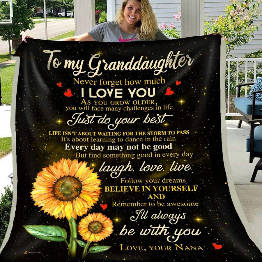 Blanket Gift For  Granddaughter  I’ll Always Be With You