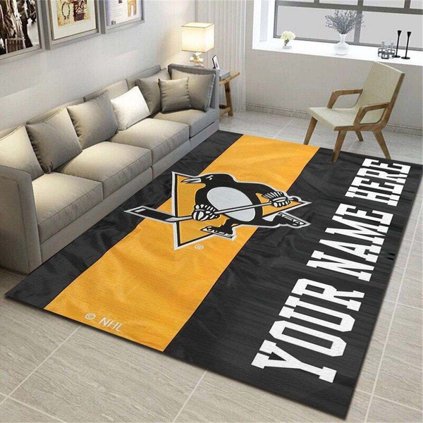 Pittsburgh Penguins Personalized Area Rug,Living Room Bedroom Carpet,Customized Floor Mat