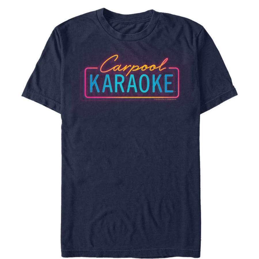 The Late Late Show with James Corden Men’s Carpool Karaoke Neon Light Print  T Shirt