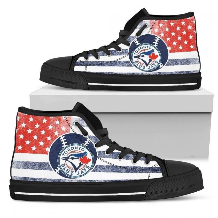 Flag Rugby Toronto Blue Jays High Top Shoes #160