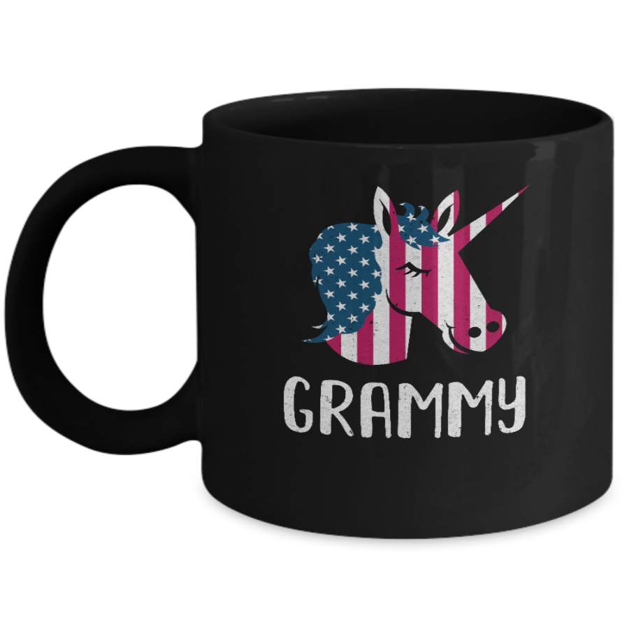 Patriotic Grammy Unicorn Americorn 4Th Of July Mug